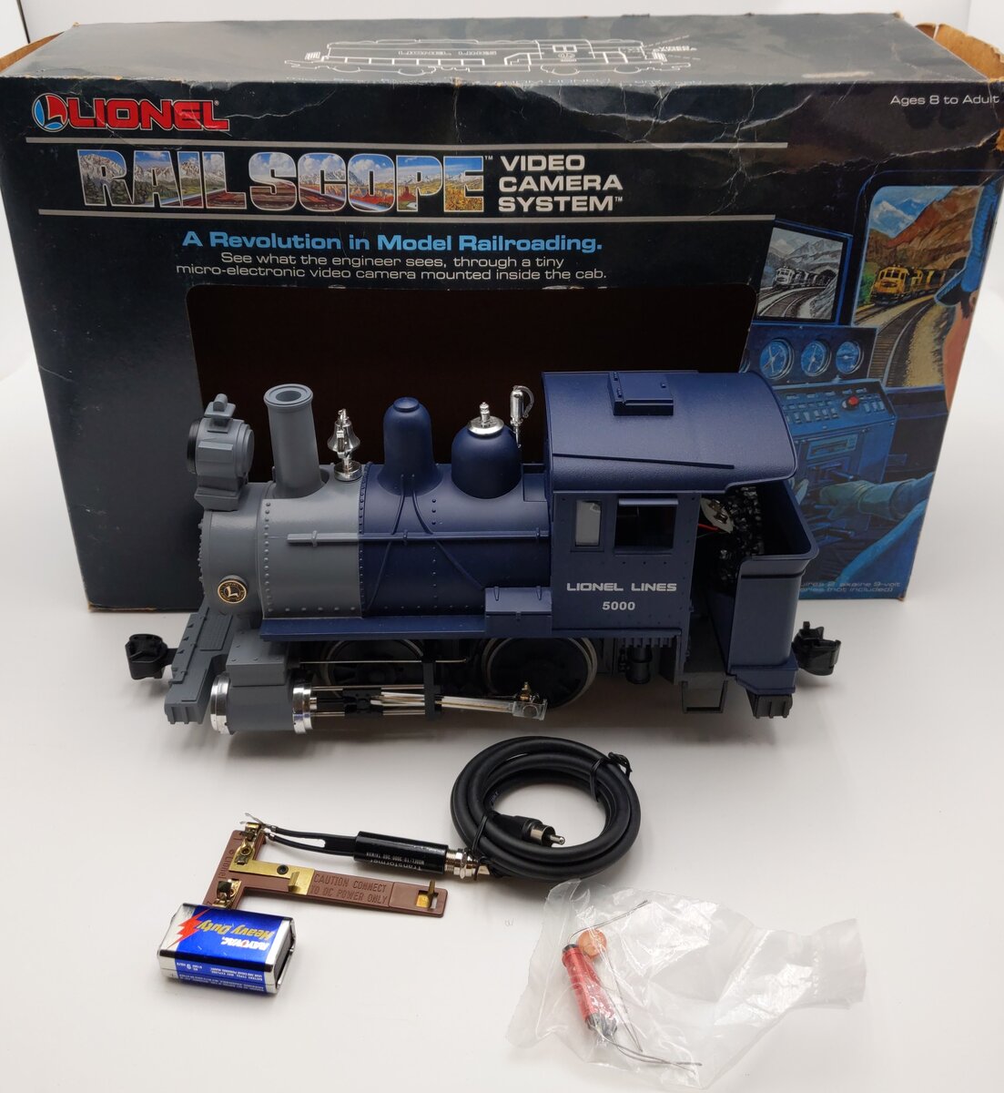 Lionel 8-55000 G Scale 0-4-0 Steam Locomotive w/Railscope Video Camera #5000 LN/Box