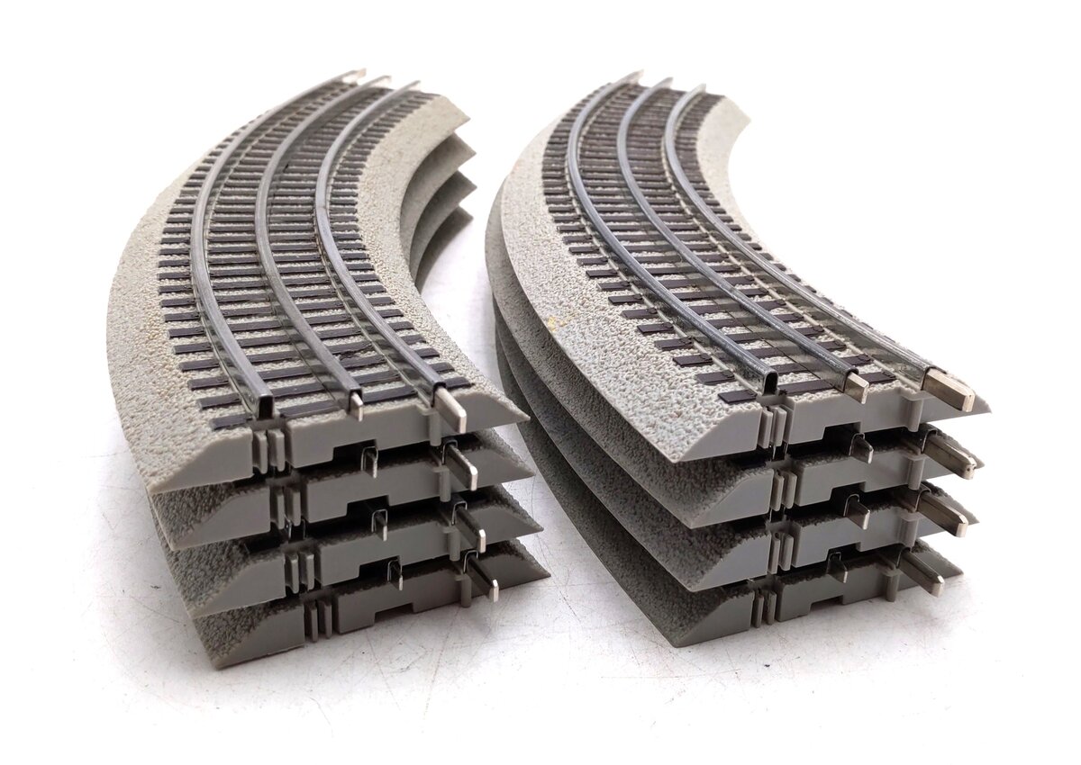 Lionel 6-12015 O FasTrack O36 45-Degree Curved Track (8) EX