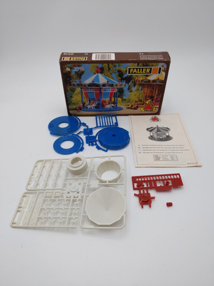 Faller 2316 N Scale Children’s Merry-Go-Round Plastic Kit LN/Box