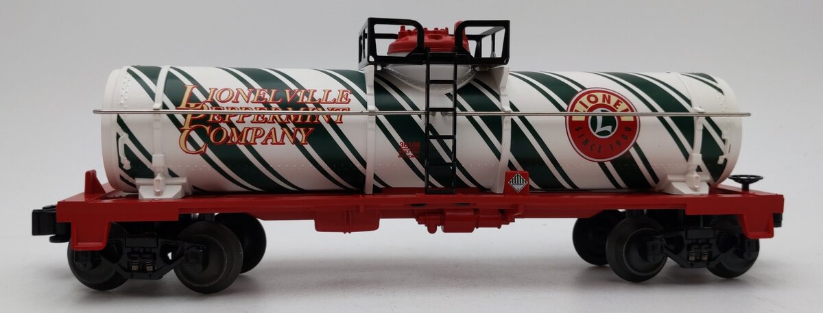 Lionel 6-36108 O Gauge Candy Cane Single Dome Tank Car LN/Box