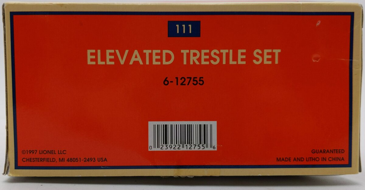Lionel 6-12755 O Gauge Elevated Trestle Set (Set of 10) EX/Box