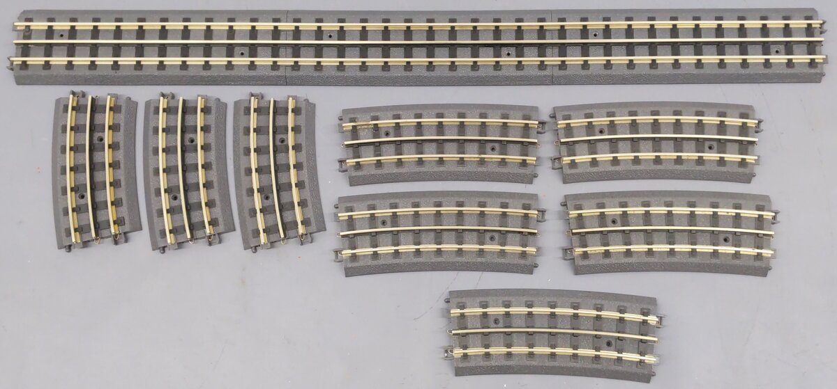 MTH RealTrax Assorted Hollow Rail Tracks: 40-1049, 40-1045, 40-1019 [9] EX