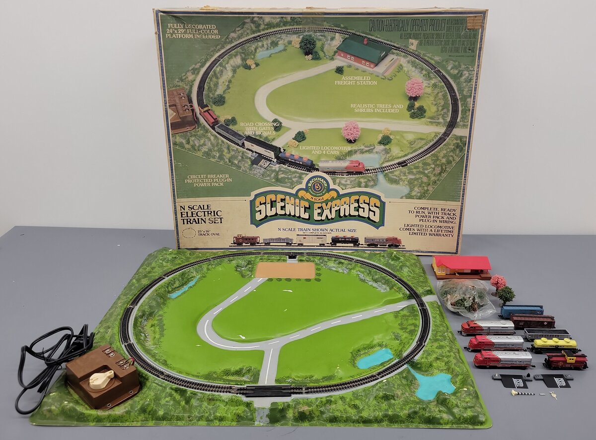 Bachmann 4551 N Scale Scenic Express Diesel Train Set VG/Box