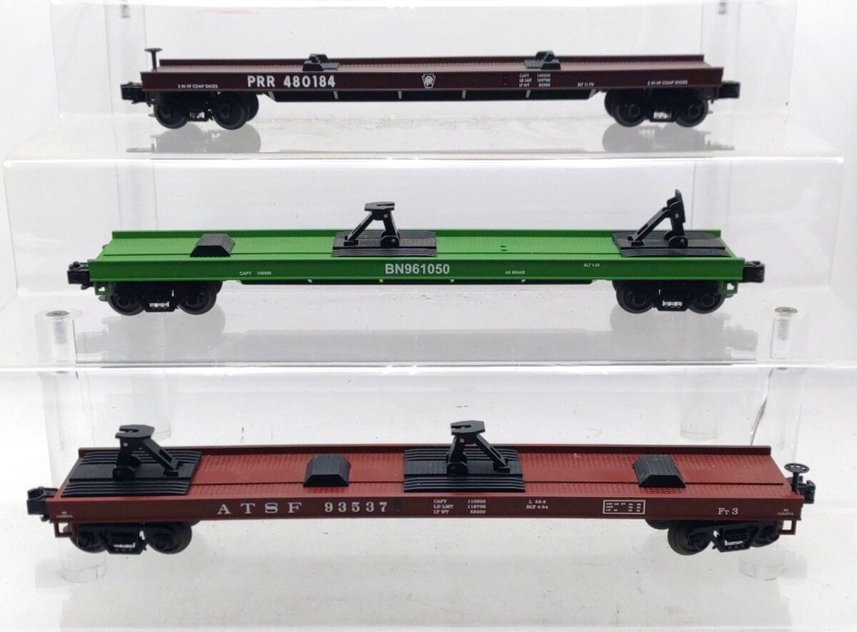 MTH O Gauge Assorted Flatcars [3] EX