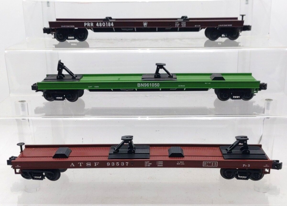 MTH O Gauge Assorted Flatcars [3] EX