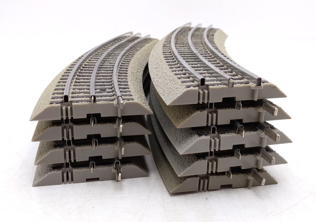 Lionel 6-12043 FasTrack O48 Curved Track (9) VG