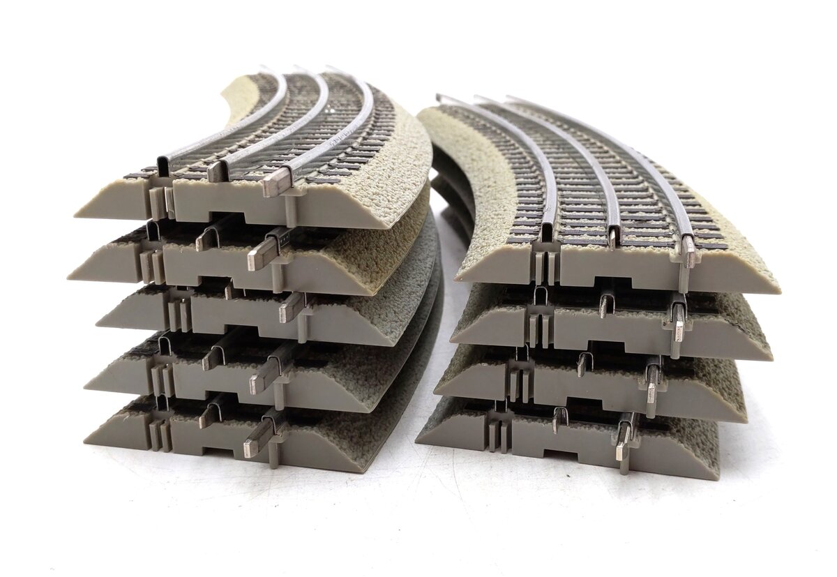 Lionel 6-12043 FasTrack O48 Curved Track (9) VG