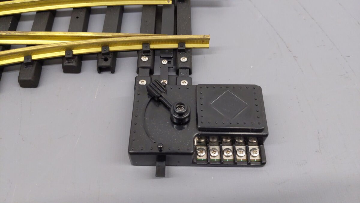 Aristo-Craft 11215 G Euro Brass Left Hand Remote Switch Turnout EX/Box
