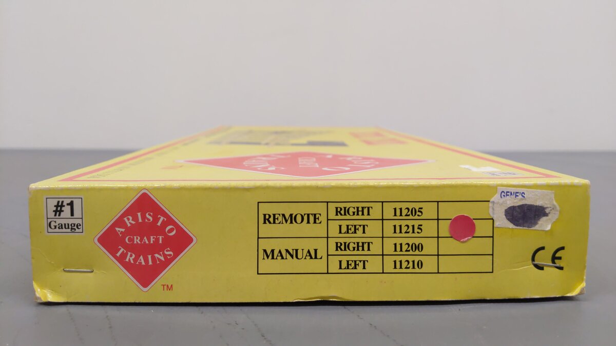 Aristo-Craft 11215 G Euro Brass Left Hand Remote Switch Turnout EX/Box