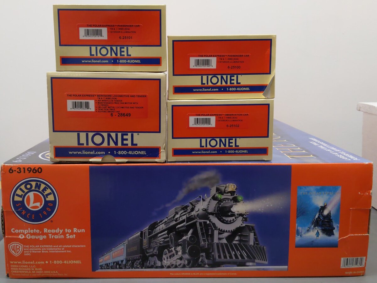 Lionel 6-31960 O Gauge The Polar Express Steam Locomotive Set EX/Box