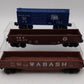 Lionel O Gauge Assorted Freight Cars: 6-16309, 6-26379, and 6-16201 [3] VG