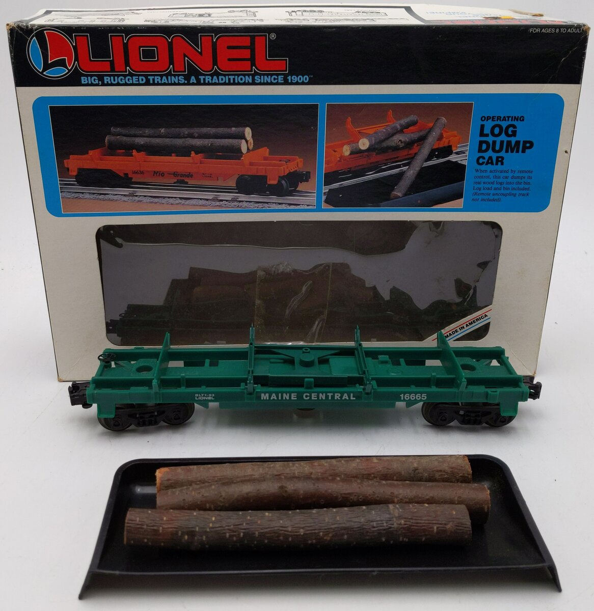 Lionel 6-16665 O Gauge Maine Central Log Dump Car #16665 LN/Box