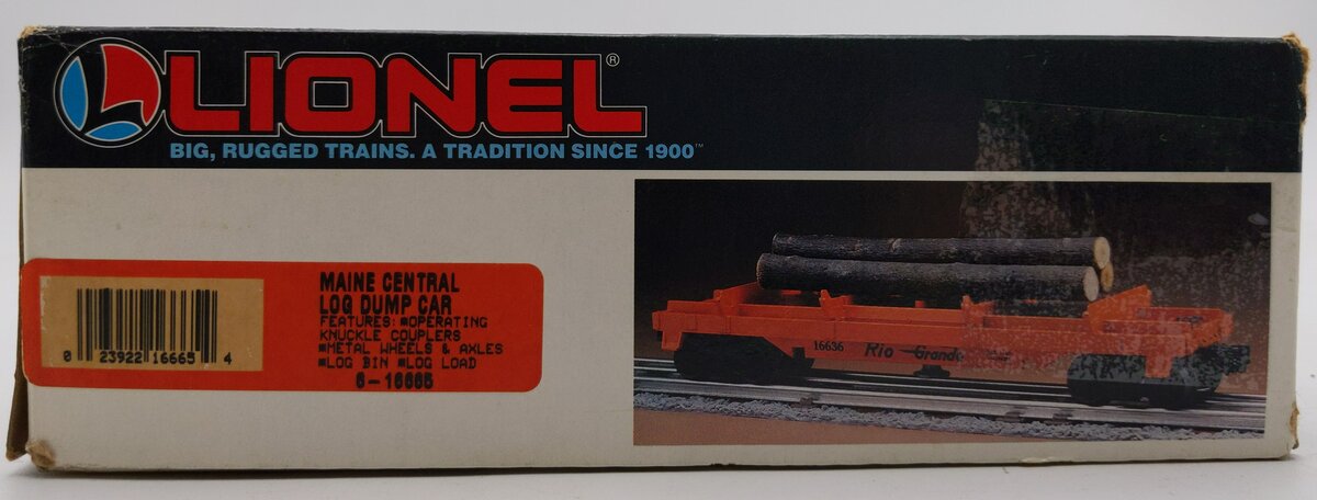 Lionel 6-16665 O Gauge Maine Central Log Dump Car #16665 LN/Box