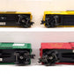 Williams O Gauge Assorted Freight Cars [4] EX