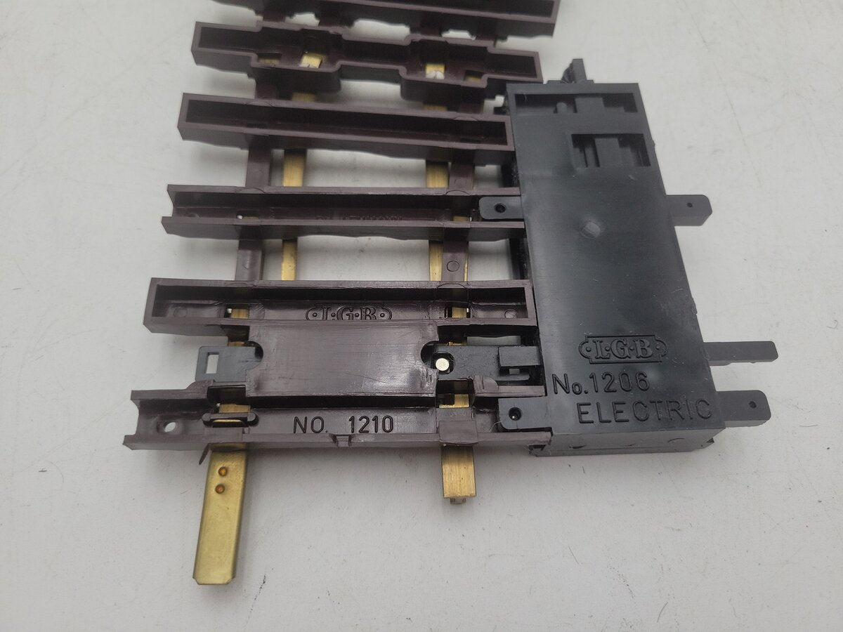 LGB 1210 G Gauge R1 Left Hand Electric Switch Turnout VG