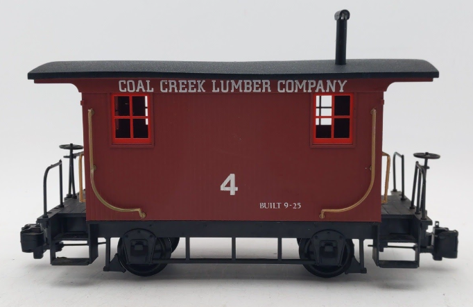 Bachmann 93141 Coal Creek Lumber 4 Wheel Logging Caboose EX