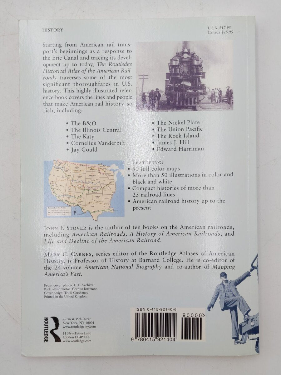 The Routledge Historical Atlas Of The American Railroads Paperback Book EX