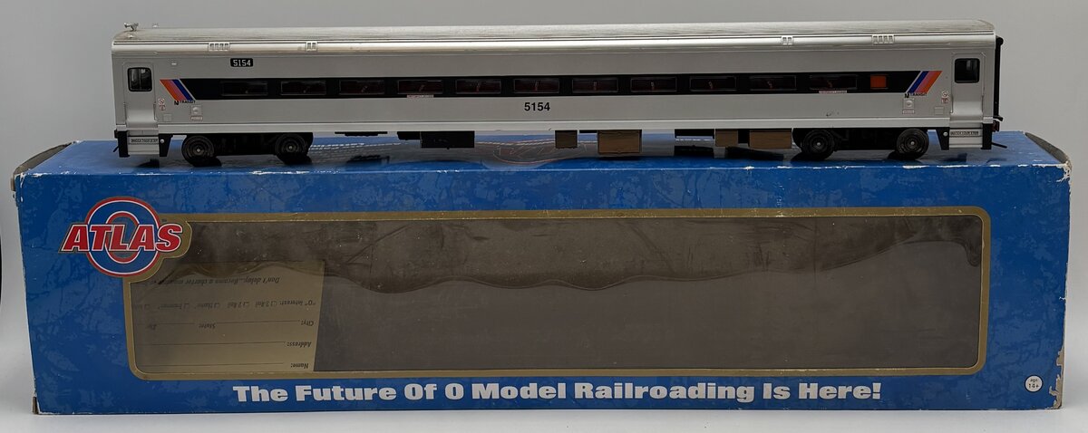 Atlas 7246-1 O (2 Rail) New Jersey Transit Comet II Passenger Car #5154 VG/Box