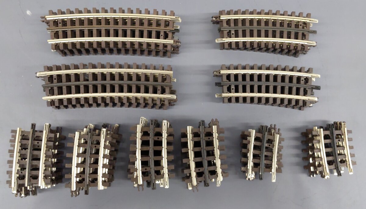 Atlas O Gauge Assorted Curved Track Sections [52] EX