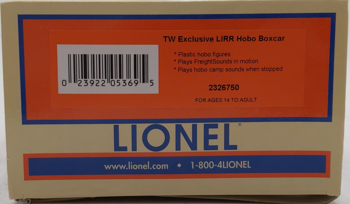 Lionel 2326750 TW Exclusive LIRR Hobo Car #55 LN/Box