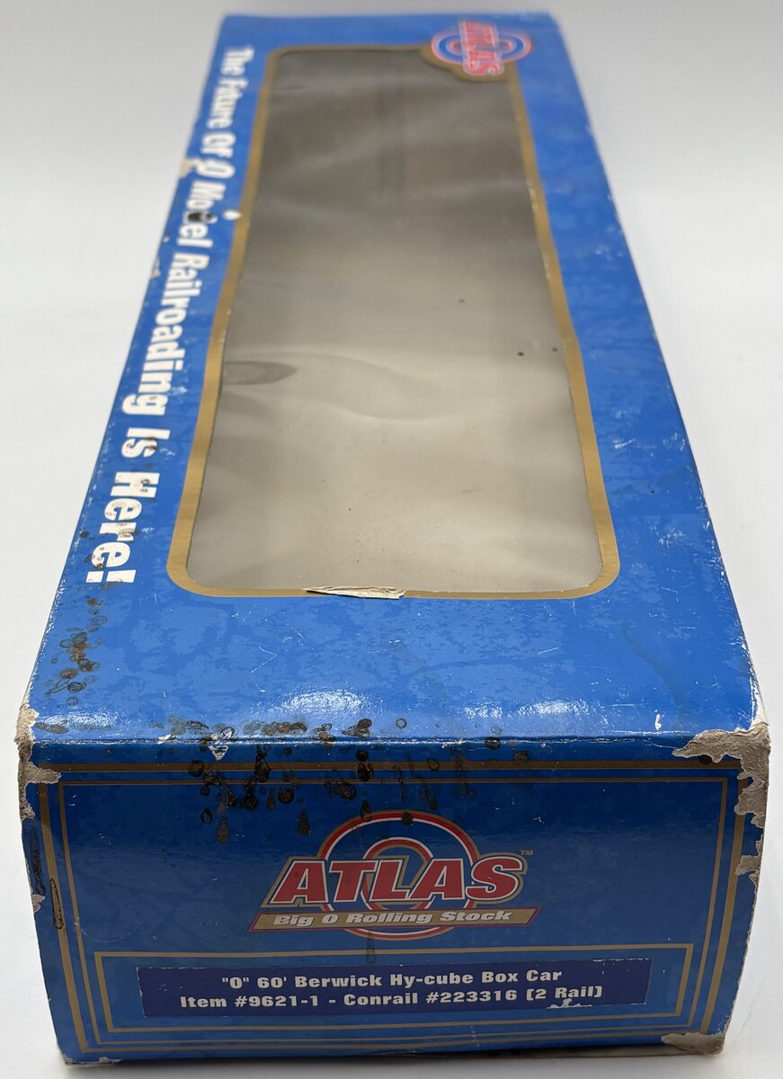 Atlas 9621-1 O Conrail 60' Berwick Hy-Cube Boxcar (2-Rail) #223316 VG/Box