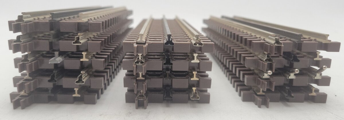 Atlas 6050 O Nickel Silver 10" Straight Track with Brown Ties (13) EX