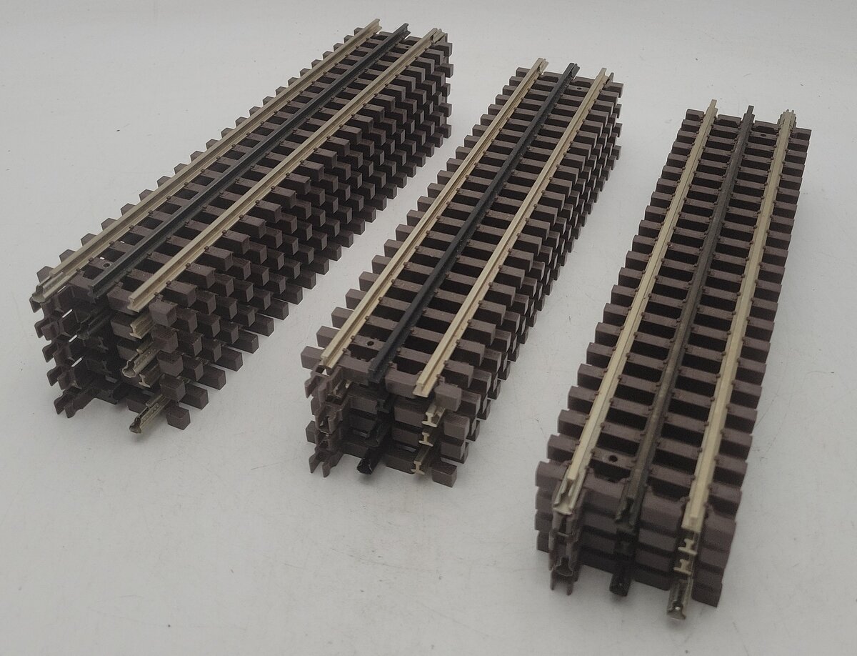 Atlas 6050 O Nickel Silver 10" Straight Track with Brown Ties (13) EX