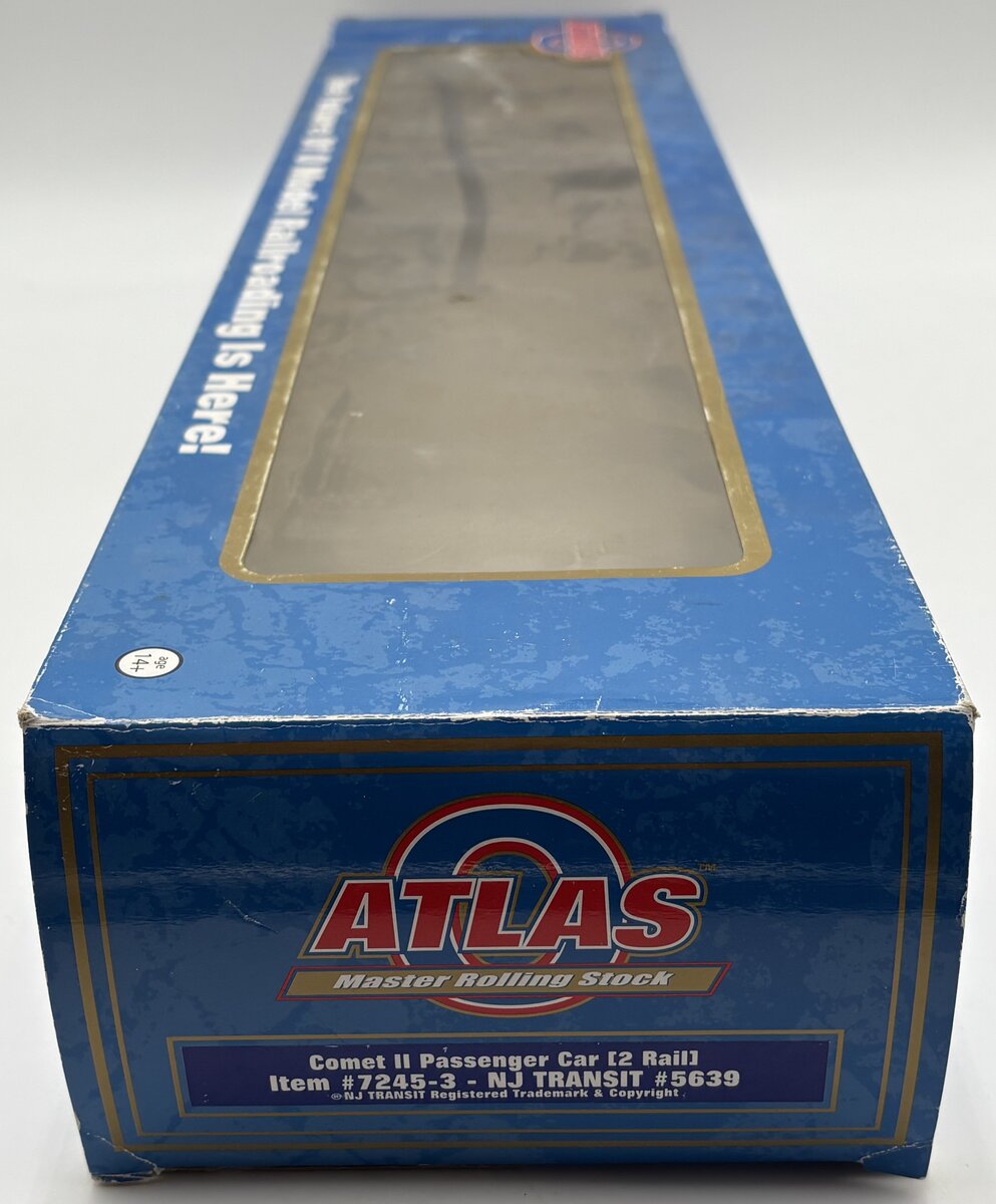 Atlas 7245-3 O NJ Transit Comet II Passenger Car (2-Rail) #5639 EX/Box