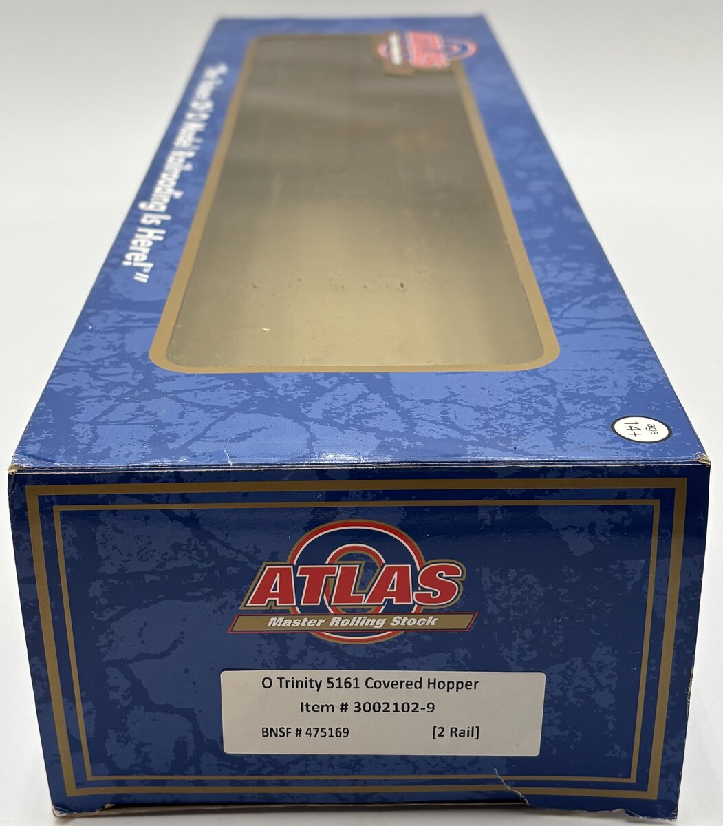 Atlas 3002102-9 O Scale BNSF 5161 Covered Hopper #475169 (2-Rail) VG/Box