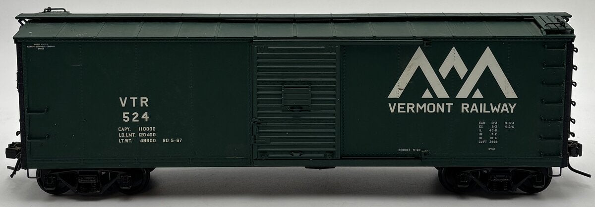 Atlas 7445-1 O Scale 2-Rail Vermont Railway 40' Steel Re-Built Boxcar #505 EX/Box
