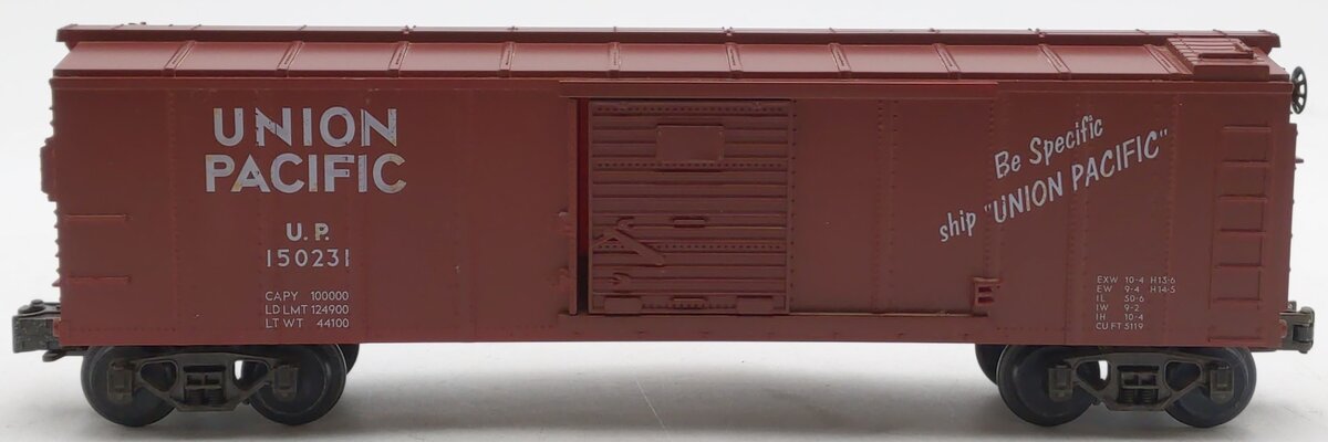 MTH 20-7402 O Gauge Union Pacific Boxcar #150231 EX/Box