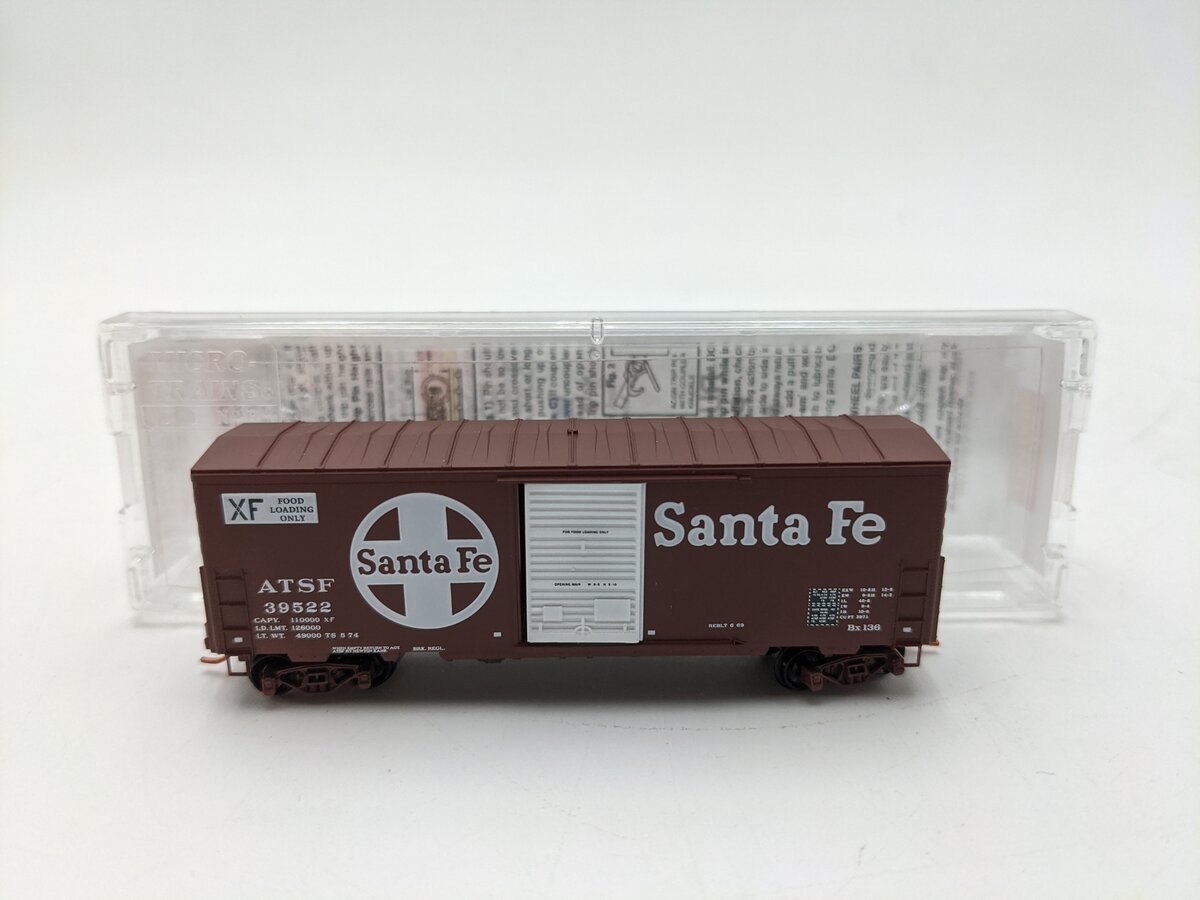 Micro-Trains 02452380 N ATSF 40' Standard Single Door Boxcar #39522 LN/Box
