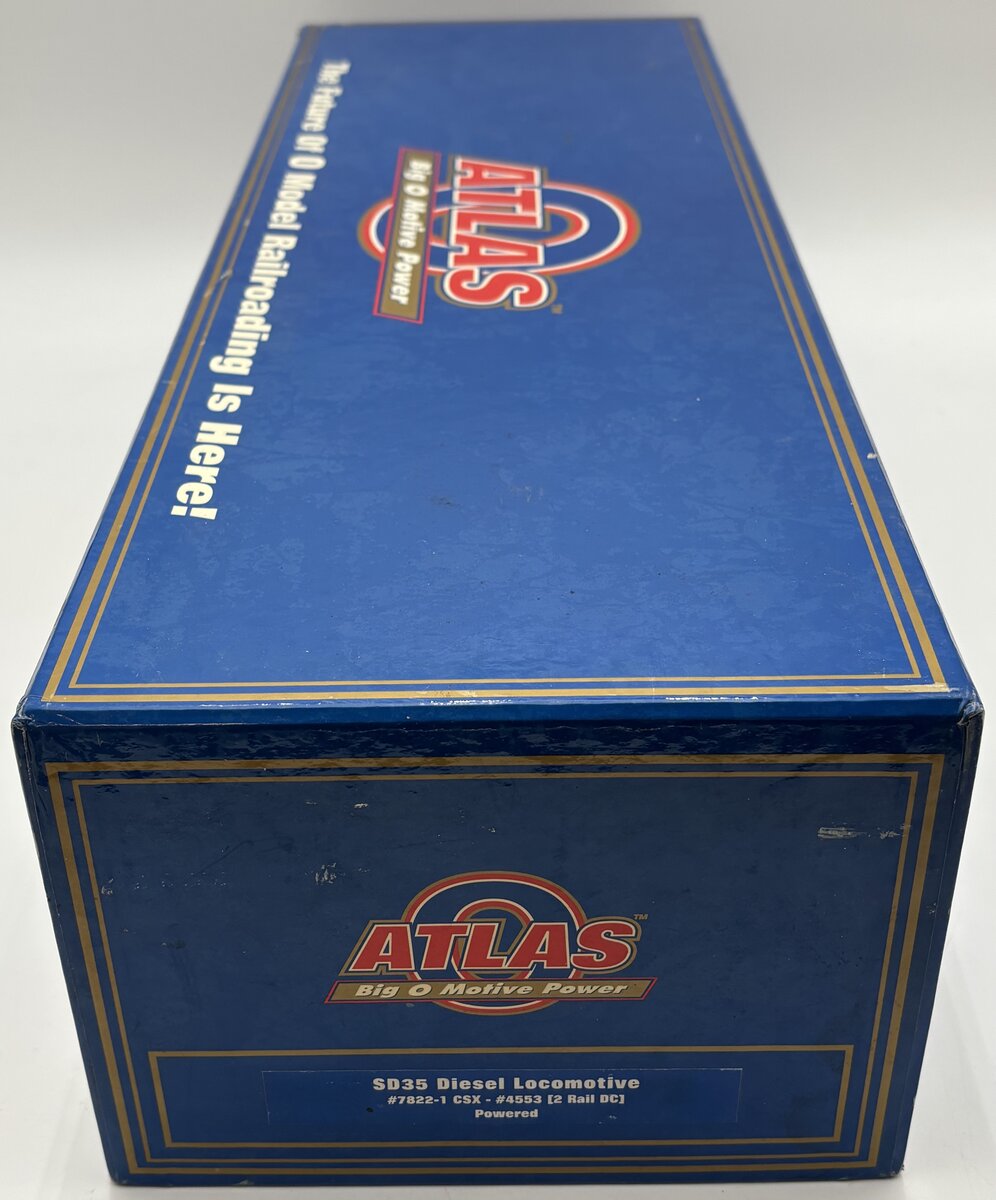 Atlas 7822-1 O Custom Weathered CSX SD35 Diesel Locomotive #4553 (2-Rail DC)/Box