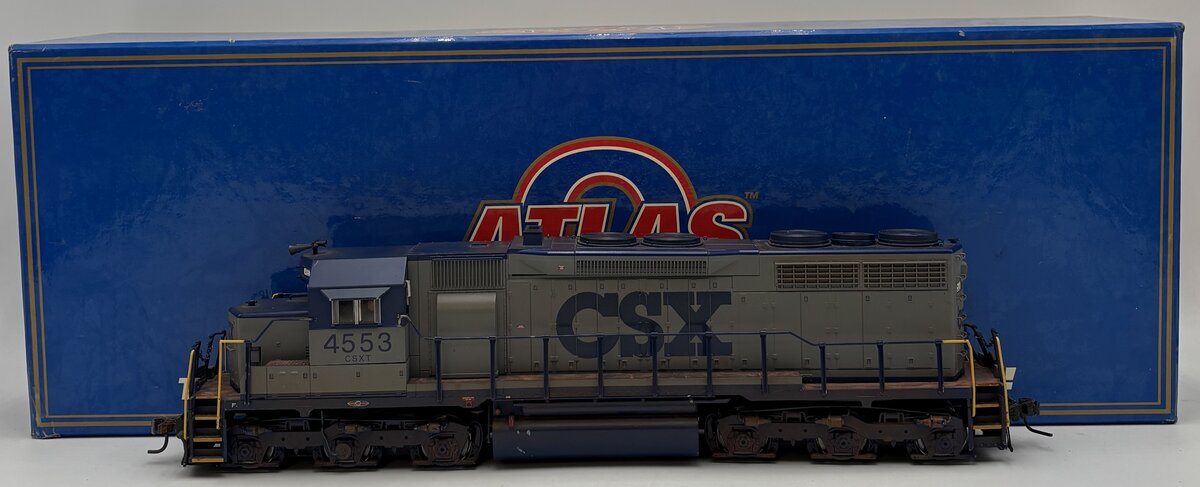 Atlas 7822-1 O Custom Weathered CSX SD35 Diesel Locomotive #4553 (2-Rail DC)/Box