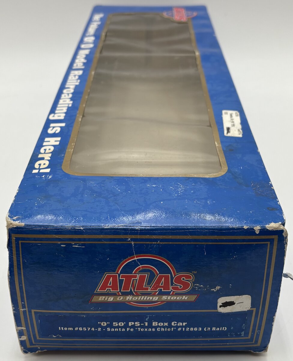 Atlas 6574-2 O Scale 2-Rail & Custom Weathered Santa Fe Texas PS-1 Boxcar #12863/Box