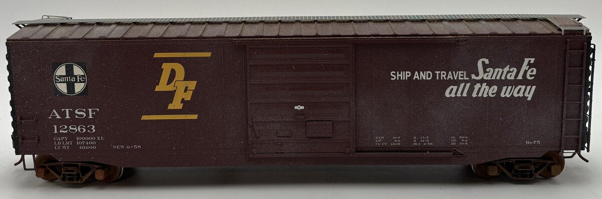 Atlas 6574-2 O Scale 2-Rail & Custom Weathered Santa Fe Texas PS-1 Boxcar #12863/Box