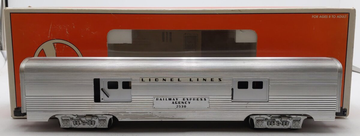 Lionel 6-19160 O Gauge Lionel Lines 2530 REA Aluminum Baggage Car VG/Box