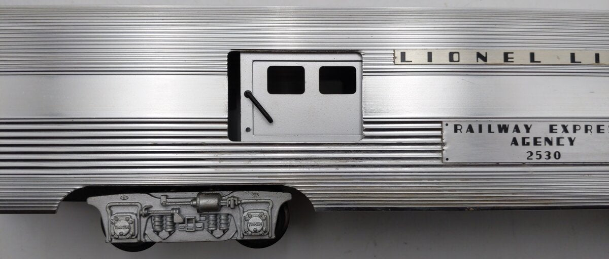 Lionel 6-19160 O Gauge Lionel Lines 2530 REA Aluminum Baggage Car VG/Box