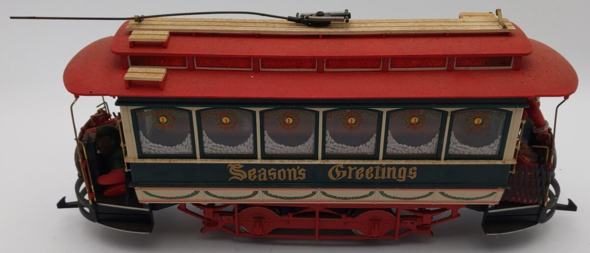 Bachmann 93941 G Season's Greetings Christmas Street Car VG