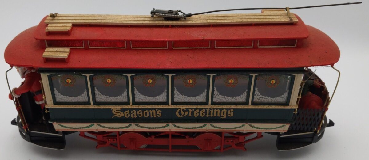 Bachmann 93941 G Season's Greetings Christmas Street Car VG