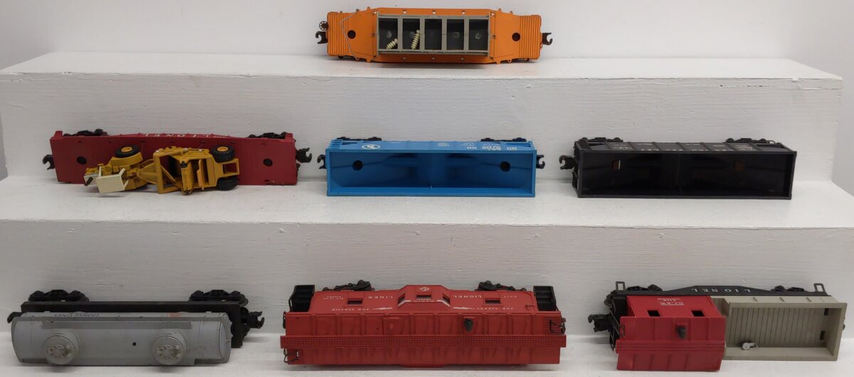 Lionel Vintage O Gauge Freight Cars 9011, 6119, 6519, 6465, 6571, 6812, 25000[7] VG