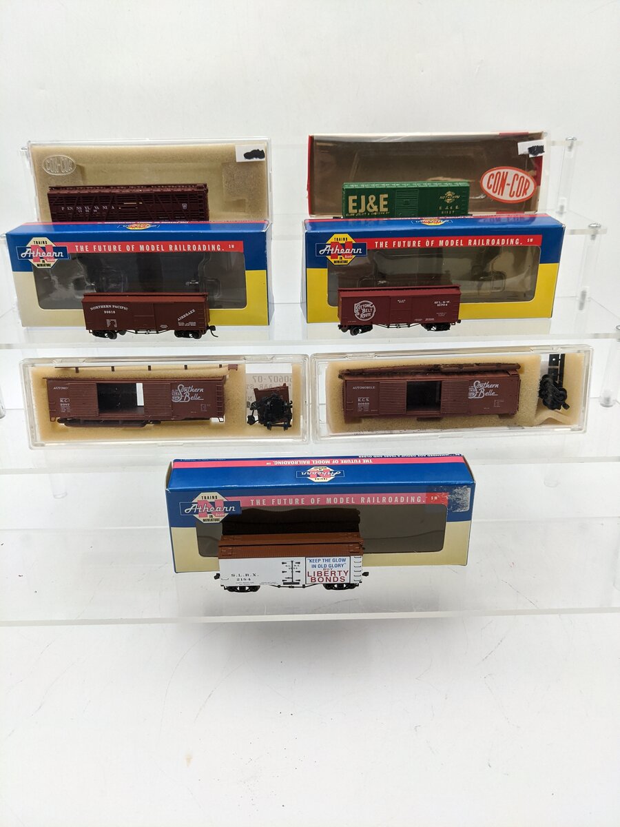 Athearn & Others N Scale Assorted Train Cars [7] VG/Box