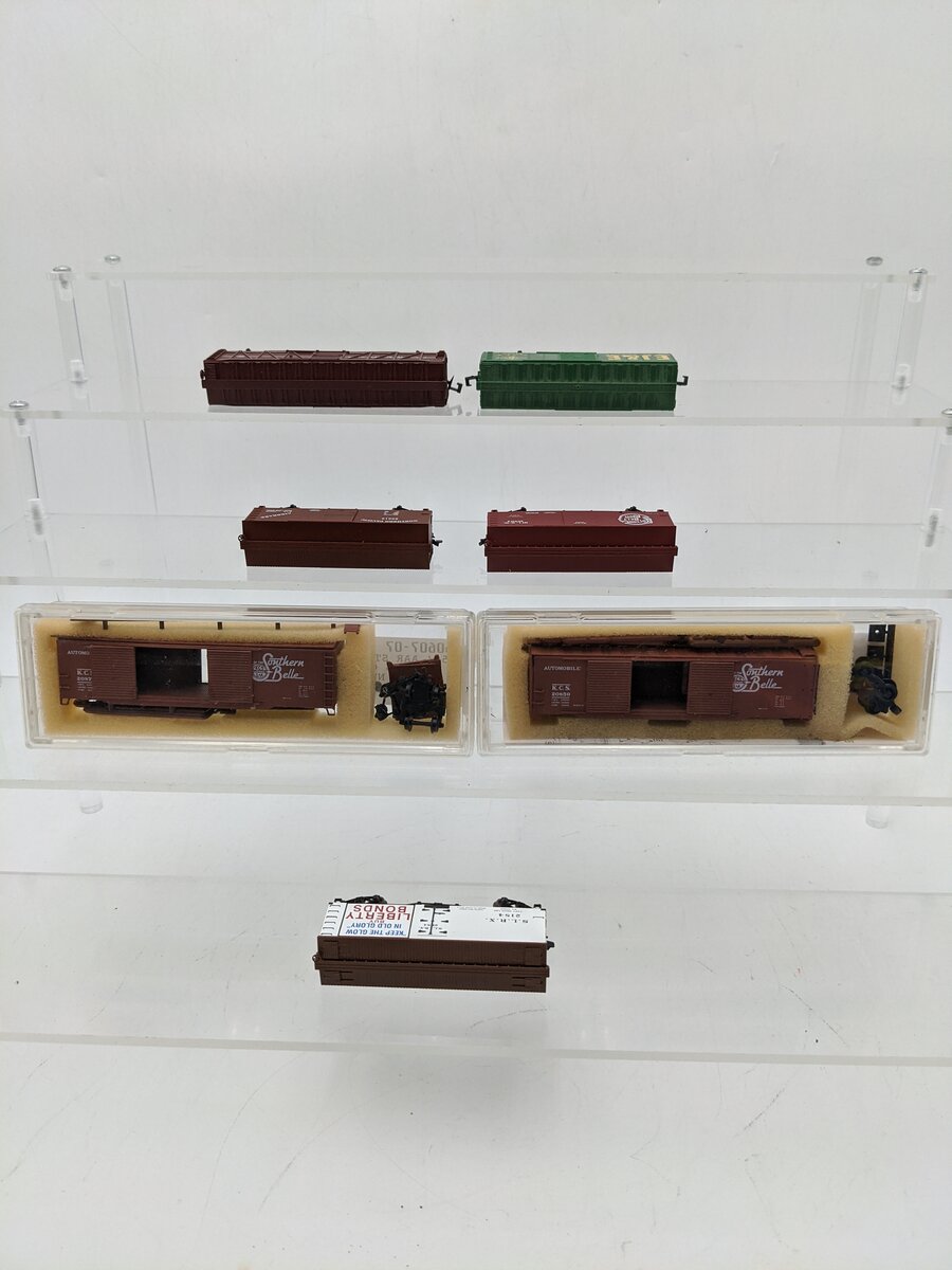 Athearn & Others N Scale Assorted Train Cars [7] VG/Box