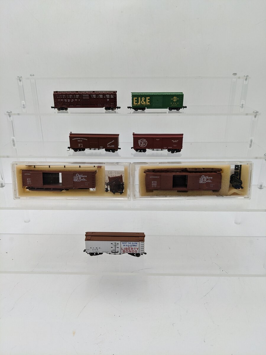Athearn & Others N Scale Assorted Train Cars [7] VG/Box