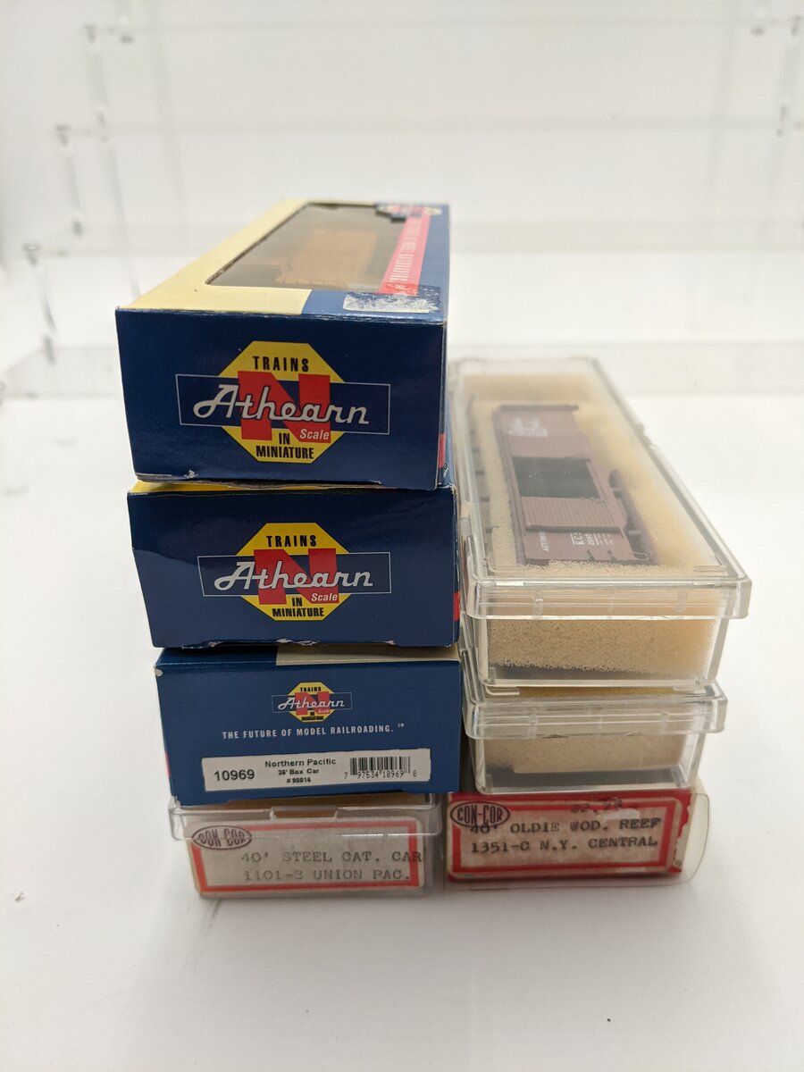 Athearn & Others N Scale Assorted Train Cars [7] VG/Box