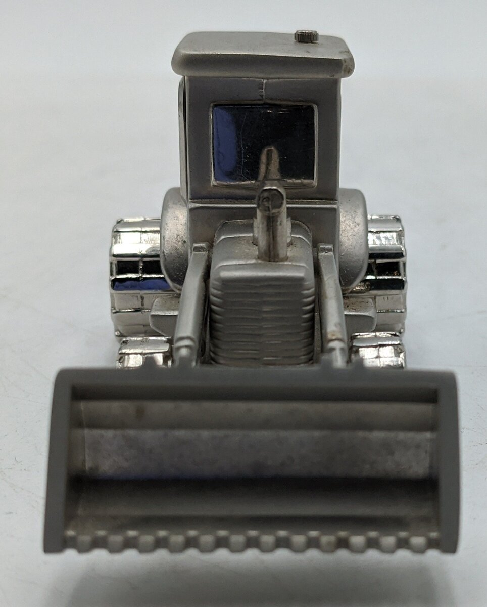 Sanis Enterprises Silver Backhoe Desk Clock VG