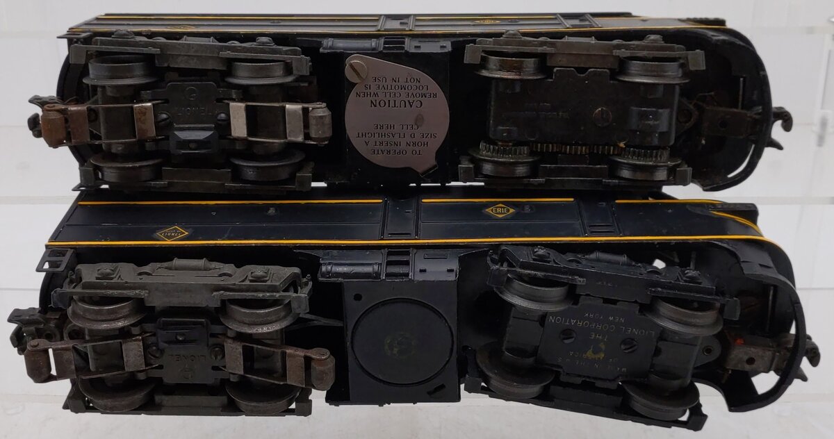 Lionel 2032 Vintage O Gauge Erie Alco AA Diesel Locomotive Set VG
