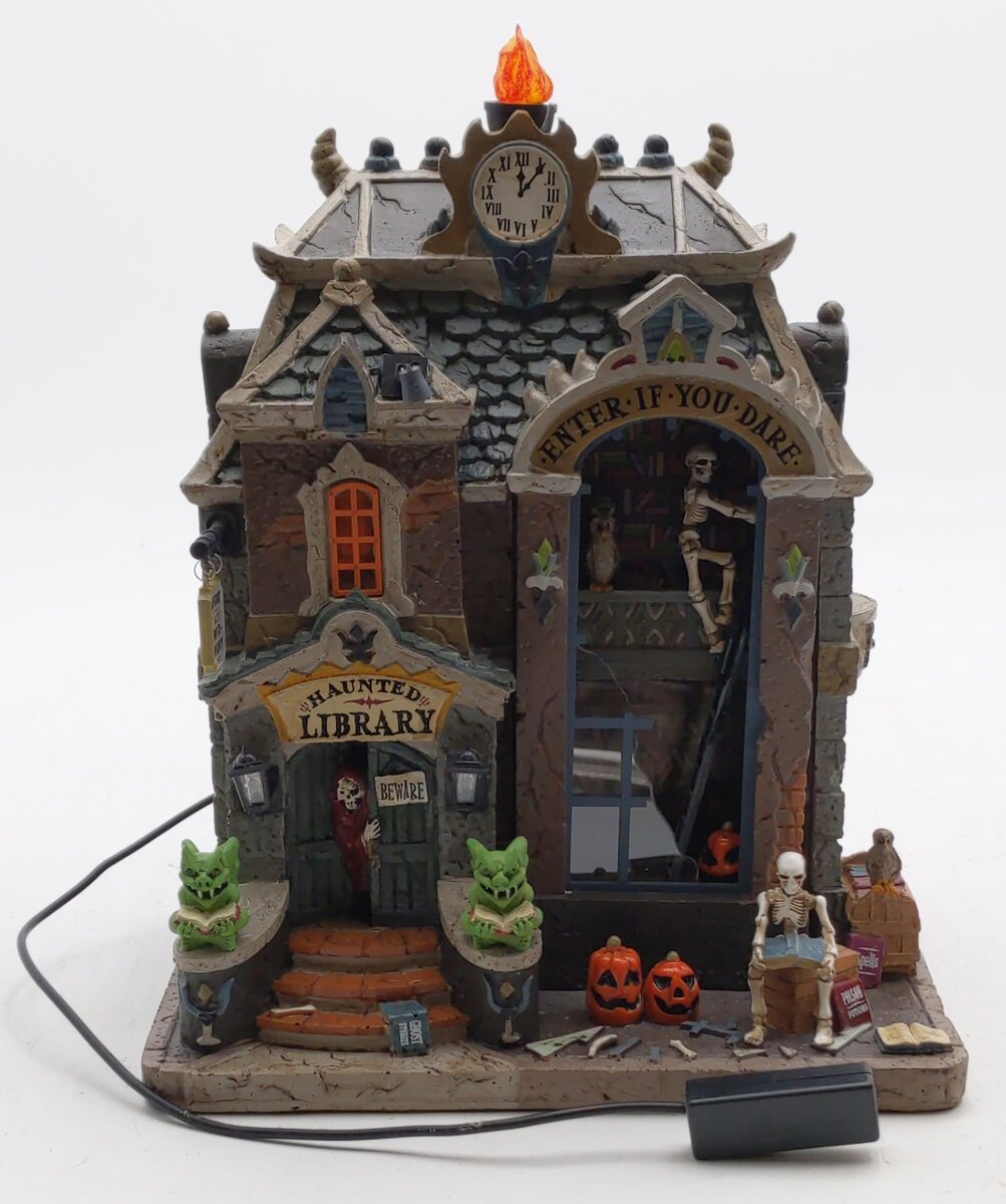 Lemax 95441 Spooky Town Haunted Library Display EX/Box