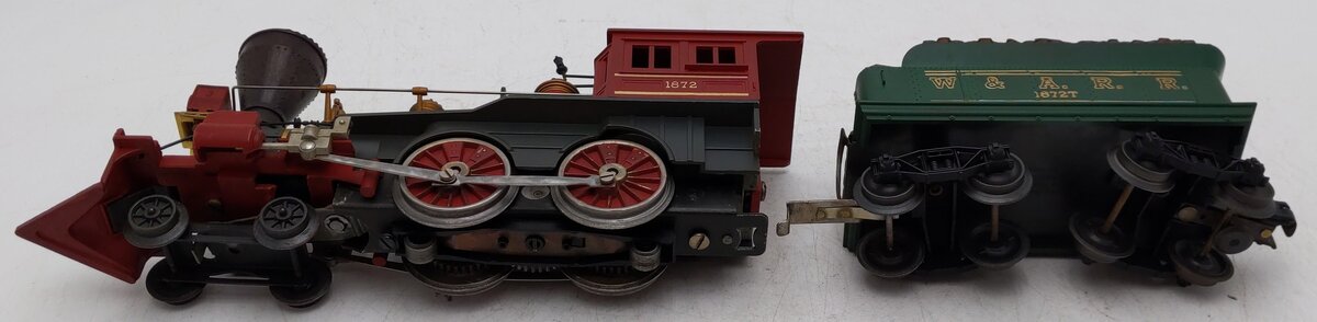 Lionel 1872 Vintage O General 4-4-0 Steam Locomotive & Tender VG