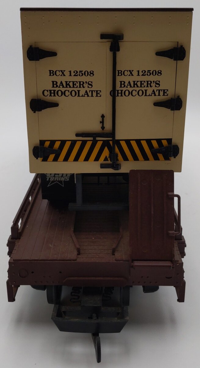 USA Trains 1798 G Bakers Chocolate Piggyback Flat Car EX